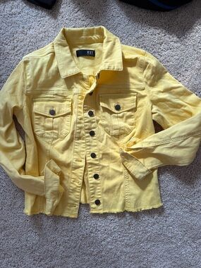 KUT from the Kloth Yellow Denim Jacket